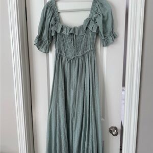 Boho Green Maxi Dress